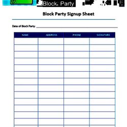 Matchless Printable Sign Up Sheet Template In Templates Signs