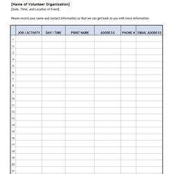 Marvelous Sign Up Sheet In Templates Word Excel Template Kb