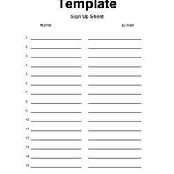 Terrific Sign Up Sheet In Templates Word Excel Template Editable Club Attendance Printable Lab Member Potluck