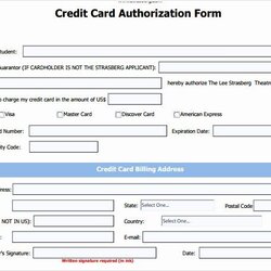 The Highest Standard Blank Credit Card Template Unique Authorization Forms To Form Choose Board Printable