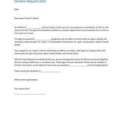 High Quality Free Donation Request Letters Forms