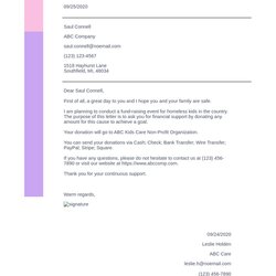 Capital Donation Request Letter Template Templates