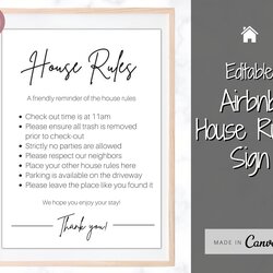 Legit House Rules Template Download