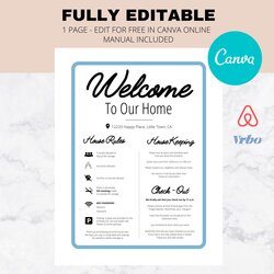 Sterling Welcome To Our Home Editable Page Template Rules