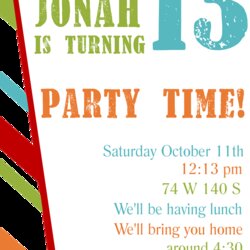 Preeminent Free Printable Birthday Invitation Templates Invitations Party Template Editable Invites Kids