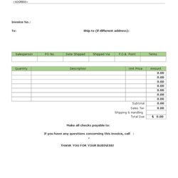 Invoice Template Templates At