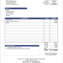 Peerless Excel Invoice Template Design Freelance