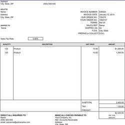 The Highest Standard Free Invoice Templates Template Word