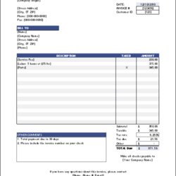 Excel Invoice Templates Find Word Template