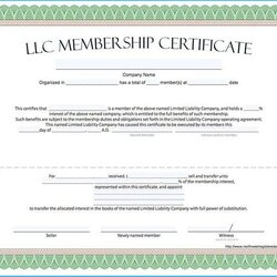 Out Of This World Certificate Membership Template