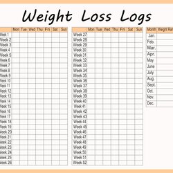 Super Weight Loss Tracker Template Printable Templates Free Logs