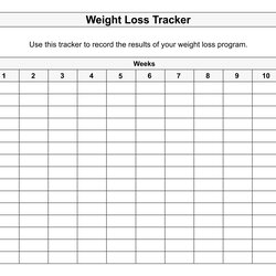 Peerless Best Images Of Weekly Weight Loss Tracker Printable Chart Template Via Free