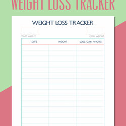 Splendid Free Printable Weight Loss Tracker Chart Graph Template Calendar Planner Instant Charts Log Diet