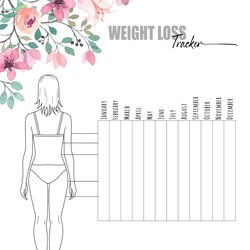 Terrific Free Weight Loss Tracker Printable Customize Before You Print