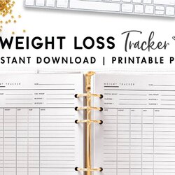 Eminent Download Blank Weekly Weight Loss Tracker Template