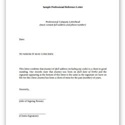 Sample Letter Of Reference Template And How To Write It Hennessy Professional