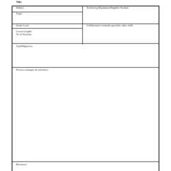 Legit Daily Lesson Plan Template Blank Printable Plans Calendar Weekly Form Templates Site Ready Preschool