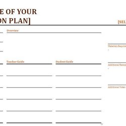 Supreme Daily Lesson Plan Template Blank Format
