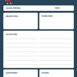 Daily Lesson Plan All Form Templates