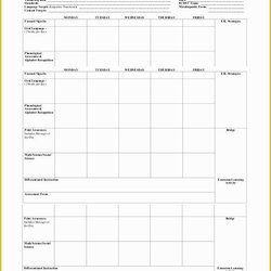 Wizard Free Printable Daily Lesson Plan Template Of Word Documents