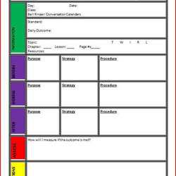 Fine Daily Lesson Plan Template Word Of