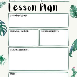 Peerless Daily Lesson Plan Template
