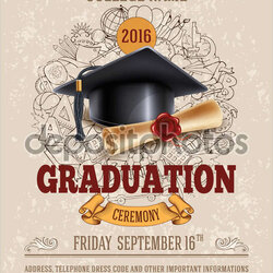 High Quality Invitation Templates Download Graduation Flyer Party Ceremony Template Card Greeting Vector