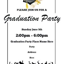 Perfect Free Printable Graduation Party Invitation Templates For Word