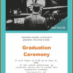 Outstanding Free Graduation Ceremony Invitation Templates For Word Template