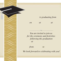 Exceptional Printable Blank Graduation Invitation Template
