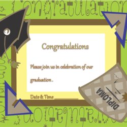 Cool Free Printable Graduation Ceremony Invitation Template Templates Backgrounds Word Microsoft Party