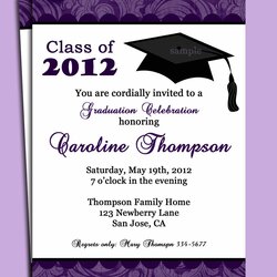 Splendid Graduation Party Or Announcement Invitation Printable Invitations College Sample Announcements