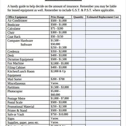 Preeminent Office Supply Inventory Templates Free Docs