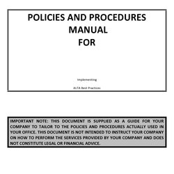 The Highest Quality Free Policy And Procedure Templates Manuals