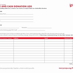 Preeminent Donation Receipt Template Download