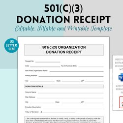 Fine Donation Receipt Template