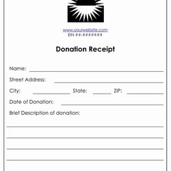 Eminent Editable Free Donation Receipt Template Sample For Beautiful Of