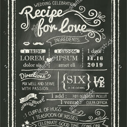 Free Chalkboard Invitation Templates In Background Card Wedding Recipe Vintage Postcard Template Date