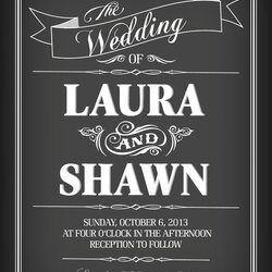 Outstanding Free Chalkboard Invitation Template Letter Example Wedding Of