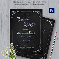 Supreme Chalkboard Invitation Template Free Format Templates Shower Bridal Chalk Board