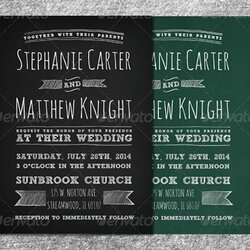 Spiffing Chalkboard Invitation Template Free Format Editable Wedding Templates Set