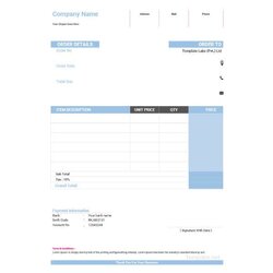 Capital Order Form Templates Doc Excel Width