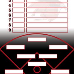 Swell Free Printable Baseball Lineup Template