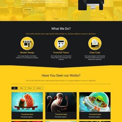 The Yellow And Black Website Design Responsive