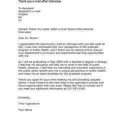 Cool Sample Thank You For Interview Letter Lab Employer Emailing Mail After Template