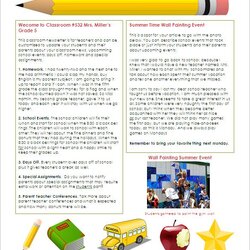 Superb Newsletter Template Free Templates Word Microsoft Document School Classroom Editable Monthly English