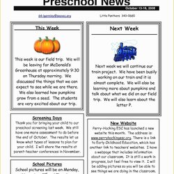 Legit Free Editable Newsletter Templates For Word Of Elegant Preschool