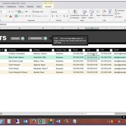 Cool Microsoft Excel Client Database Template
