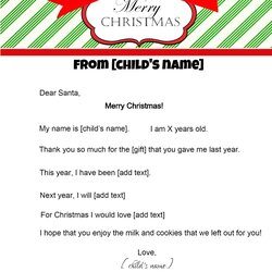 Wonderful Free Letter To Santa