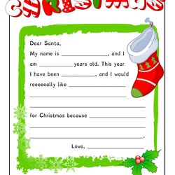 Sublime Dear Santa Letter Templates Woo Jr Kids Activities Free Printable Christmas